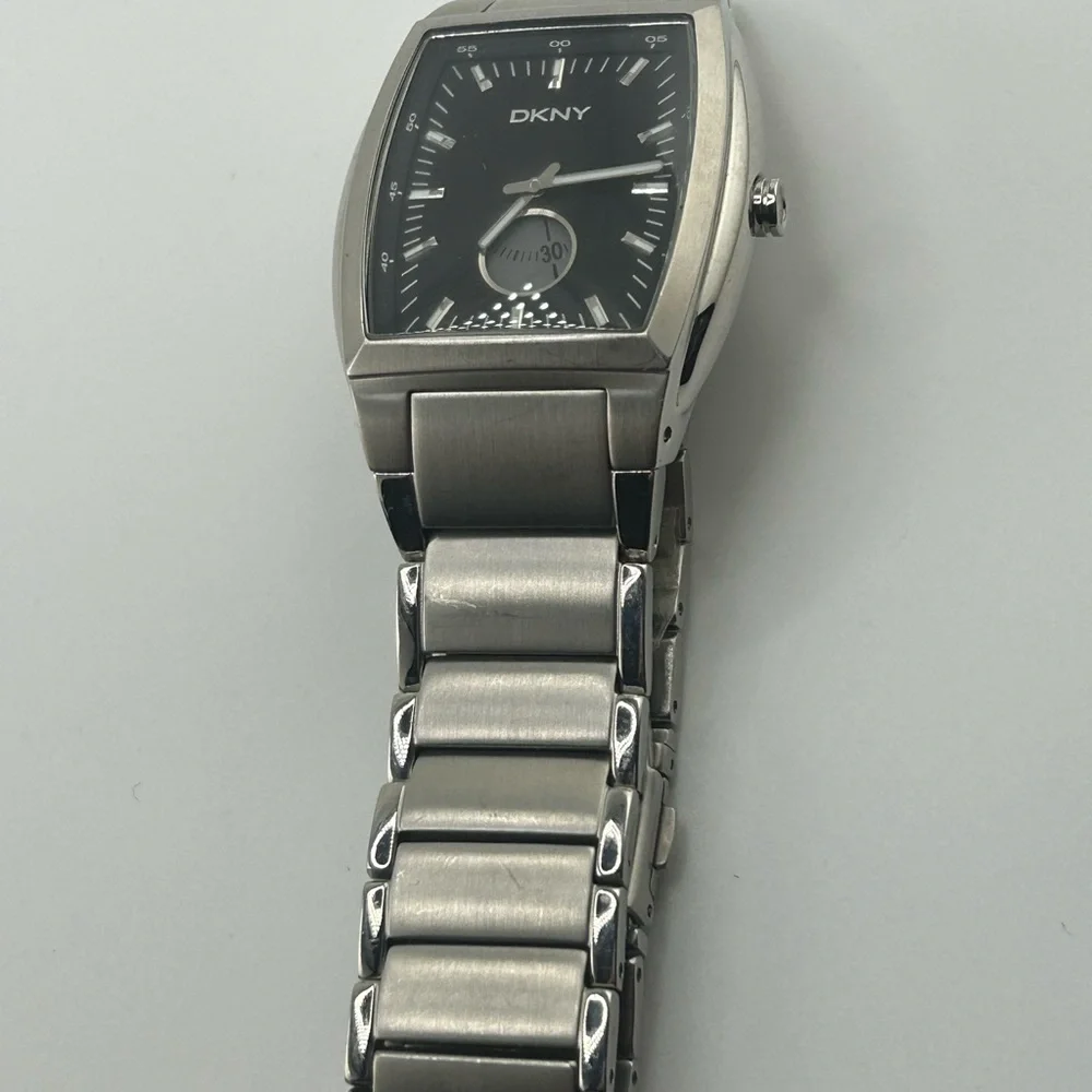 DKNY Silver and Black mens watch #610